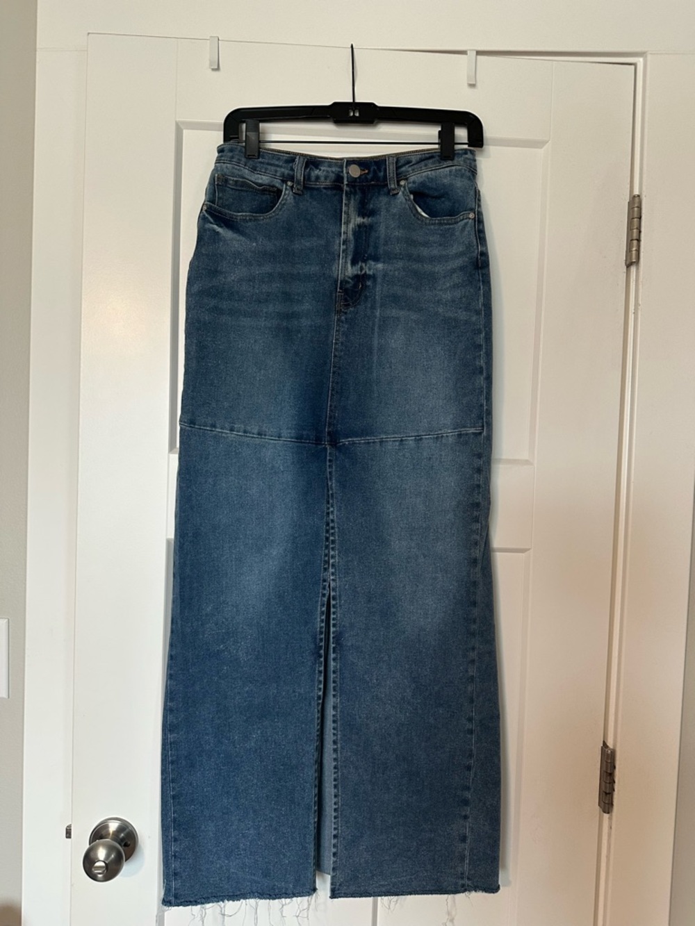 Tractr Blue Denim Maxi Skirt